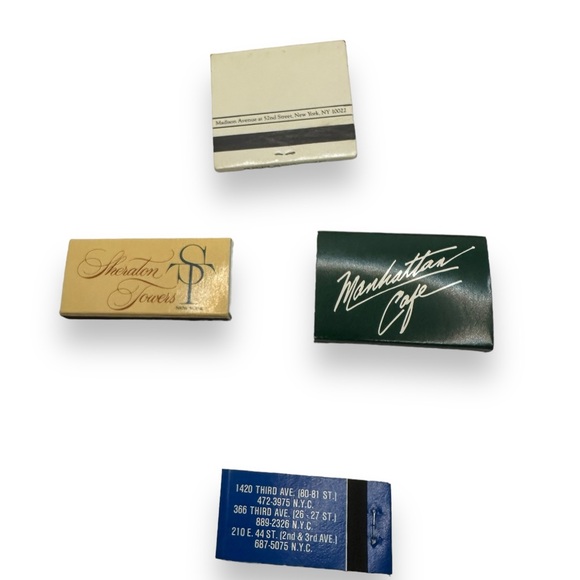 Vintage Manhattan NYC Matchbooks 1970s 1980s Manhattan Cafe Sheraton LOT OF 4 - Picture 4 of 9